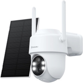 GALAYOU Camera Surveillance WiFi Exterieure sans Fil Batterie - Panneau Solaire, 2K Camera Solaire Exterieur 2,4GHz, Alerte Inst