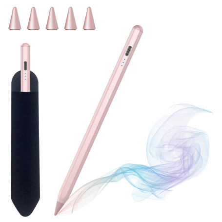 Stylet iPad, Pencil iPad, Stylo pour iPad (2018-2025), Stylet Tablette iPad avec Chargement Rapide, Aspiration Magnétique, Compa