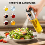 KitchenBoss Spray Huile Cuisine Air Fryer Vaporisateur Huile, Pulverisateur Huile Cuisine 100ml avec Brosse Entonnoir Brosse à h