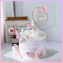 COYUN 63 Pcs Decoration Gateau Anniversaire,Papillon Decoration Gateau,Papillon Décoration Gâteau de Mariage,Decoration Gateau A
