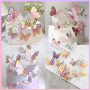 COYUN 63 Pcs Decoration Gateau Anniversaire,Papillon Decoration Gateau,Papillon Décoration Gâteau de Mariage,Decoration Gateau A