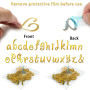 IBXWMNG 54pcs lettres de l'alphabet en acrylique doré pour décoration de gâteau,Chiffres de lettres minuscules de A à Z pour Mar