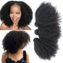 Tissage Bresilien Cheveux Humain Afro Kinky Curly Human Hair Bundles 14 16 18 pouces Remy Trames de Tissage Cheveux Naturels Bou