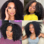 Tissage Naturel Cheveux Humain Afro Kinky Curly Human Hair Bunldes 4B 4C Meche Bresilienne Vierge Remy Cheveux Humains Tissage B