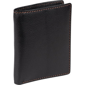 Theodore Portefeuille Homme en Cuir - Porte-Cartes Vertical à 2 Volets, 10 Emplacements, Compartiment Billets - Protection RFID 