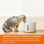 Amazon Basics Fontaine à eau pour chat en acier inoxydable à boire avec 3 filtres, 3 L, Blanc