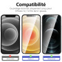 NEW'C Lot de 3, Verre Trempé Anti-Espion pour iPhone 12, iPhone 12 Pro (6,1 Pouces), Angle de Confidentialité 28 Degrés Amélioré