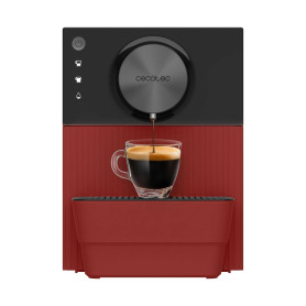 Cecotec Machine à Café Superautomatique Compacte Cremmaet Cube Rouge. 1350W, Professionnelle, Système de Pressage, Pré-Infusion,