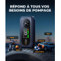 9-in-1 Booster Batterie Voiture avec 150PSI Gonfleur Pneus, 12V Démarreur Voiture Puissant, Booster Batterie Moto avec 500 Lumiè
