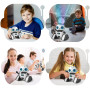 Robot Enfant Jouet, Robot Télécommandés Rechargeables avec Veilleuse Projecteur Ciel Etoile, Capteur de Geste, Musique, Jouet En