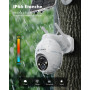 YESKANO 2K Camera Surveillance WiFi Exterieure sans Fil Solaire 360° PTZ Caméra Exterieur Solaire Batterie 2,4 GHz, Vision Noctu
