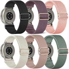 TUCOMO Lot de 6 bracelets élastiques en nylon compatibles avec Amazfit Active 2/Active 2, Loop - Pour Amazfit GTS 4/4 Mini/3/2/2