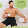 PUTUO Boxers Homme Longs en Bambou: Lot de 1 Caleçon Ultra-Doux Confortables sans Étiquette avec Poche 3D - Idéal pour Peaux Sen