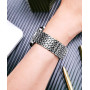 BINLUN Bracelet de montre en acier inoxydable à mailles ultra fines Bracelet de montre poli Bracelets de montre de remplacement 