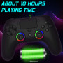 Subsonic – Manette pour PS5 sans fil avec palettes et Leds programmables fonction vibration et tactile – Manette PS5 Verte