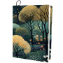 craspire 15.8 x 9.8 Pouces Arbre Livre Douille Extensible Couverture de Livre Polyester élastique Lavable réutilisable Vert Plan