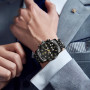 OLEVS Montres Hommes, Acier Inoxydable Quartz Analogique, Multifonctionnel Diamants Robe Classique de Luxe, Chiffres Romains Chr