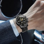 OLEVS Montres Hommes, Acier Inoxydable Quartz Analogique, Multifonctionnel Diamants Robe Classique de Luxe, Chiffres Romains Chr