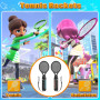 Accessoires Sport Switch 2, Kit 10 en 1 avec Raquettes de Tennis, Clubs de Golf, Épées, Poignées J-Con et Bracelets, Compatible 