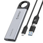 ORICO SSD Externe 2To jusqu'à 1050 Mo/s, Disque Dur Externe avec Trou de Suspension et Câble USB C et A 2 en 1, USB3.2 Gen2 SSD 