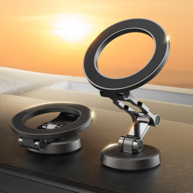 AONOKA Support Telephone Voiture Magnetique pour MagSafe,Support Smartphone Voiture Pliable,Rotation à 360°,Tableau Bord Pare-Br