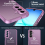 ivoler Coque Mat pour Samsung Galaxy A17 4G / 5G avec 2 Pièces Verre Trempé, Protection Antichoc Militaire Arrière Translucide É