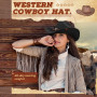 Saier tbo 5 Pièces Set de Déguisement Cowboy Western pour Femme, Kit Accessoires de Cowgirl avec Chapeau Collier Boucles d'oreil