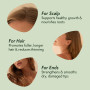 Nature Spell Huile de romarin pour cheveux et cuir chevelu avec applicateur d'huile capillaire, huile de romarin pour la croissa