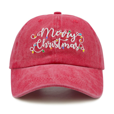 WALNOVA Casquette de Baseball de Noël pour Hommes et Femmes, Chapeau de Joyeux Noël brodé réglable pour Les Vacances du Nouvel a