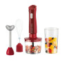 Russell Hobbs Mixeur plongeant [3 en 1 : mixeur, fouet, hachoir] Blender Rouge (bol 600 ml, smoothies, soupes, sauces, dips, lam