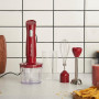 Russell Hobbs Mixeur plongeant [3 en 1 : mixeur, fouet, hachoir] Blender Rouge (bol 600 ml, smoothies, soupes, sauces, dips, lam