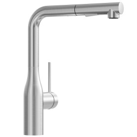 CECIPA Robinet Cuisine Mitigeur Évier Extractible, Finition Brossée Résistante aux Empreintes, Robinet de Cuisine avec Douchette