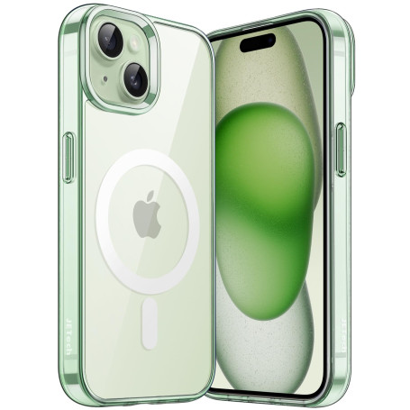 JETech Coque Magnétique pour iPhone 15 6,1 Pouces Compatible avec MagSafe Recharge sans Fil, Étui Housse de Téléphone Antichoc, 