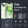JETech Coque Magnétique pour iPhone 15 6,1 Pouces Compatible avec MagSafe Recharge sans Fil, Étui Housse de Téléphone Antichoc, 