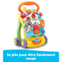 VTech - Super Trotteur Parlant Bébé Pliable Orange, Tableau d'Éveil Détachable, Jouet d'Activité et de Développement, Apprentiss