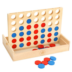VingaHouse Jeux de société Enfant - Jeu de société en Bois-Jouet éducatif - Jeu de Voyage Portable - Convient comme Cadeau pour 