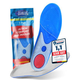 Semelles à gel Premium dehaute qualité, effet amortissant et absorption des chocs, garnitures de chaussures pour le sport et le 