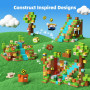 GobiDex Construction Magnetique Enfant 100 Pièces, Aventure du Bûcheron, Cubes Magnétiques, Cadeau pour Garçon et Fille, Jeu pou