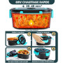 TRAVELISIMO Gamelle Chauffante 80W Lunch Box Chauffante 1,5L Chauffe Plat Voiture 3 en 1 220V 24V 12V, Gamelle Chauffante Allume