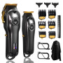 SUPRENT Tondeuse à Cheveux Professionnelle pour Homme-Kit de Coupe de Cheveux et Tondeuse à Lame en T Zero Gap, Ensemble de Tond