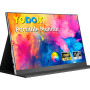 Yodoit Écran Portable 15,6", 1920 × 1080 FHD Moniteur IPS 100% SRGB Display HDMI USB Type C avec Haut-parleurs Intégrés pour PC/