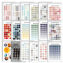 ONEBO 72 Feuilles Autocollants colorés,Autocollants à Pois colorés étoiles en Forme de,Pour la décoration d'agendas,d'enveloppes