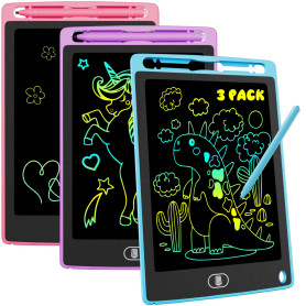 3 Pack Tablette d'écriture LCD Colorée, Electight 8.5 Pouces Enfants Tablettes Graphiques avec Fonction de Verrouillage & D'effa