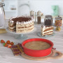 SILIVO Moule Gateau Silicone 20 cm Rond, 2Pcs Moule Layer Cake 20 cm de Diamètre, Moules à Pâtisserie Silicone Pour Gâteau, Le D