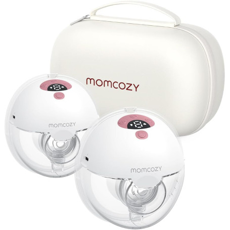 Momcozy M5 Tire-Lait Electrique Mains Libres Portable, de la Bouche de Bébé Bride à Double Étanchéité, 3 Modes & 9 Niveaux Régla