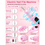 Yokilly Kit Ongle Gel UV Complet: Kit Ongle Manucure Avec 80W Lampe LED UV Electrique Ponceuse Pour Ongles Gel- Poudre Acrylique