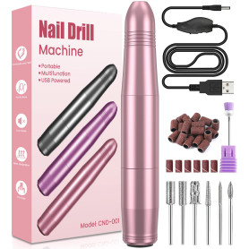 Ponceuse pour Ongles, Lime a Ongle Electrique Ponceuse Ongle Professionnel 20000RPM, Vitesse Réglable Lime Electrique Ongle Nail