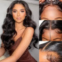 Perruque Bresilienne Cheveux Humain Sans Colle 4x4 HD Lace Perruque Femme Naturelle Brésilien Wear and Go Glueless Wig Human Hai