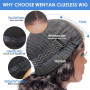 Perruque Bresilienne Cheveux Humain Sans Colle 4x4 HD Lace Perruque Femme Naturelle Brésilien Wear and Go Glueless Wig Human Hai