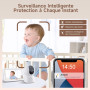 ARENTI Babyphone Camera Bébé, Baby Phone Vidéo Connecté Smartphone, Baby Moniteur Vidéo avec VOX, Détection de Température, Aler